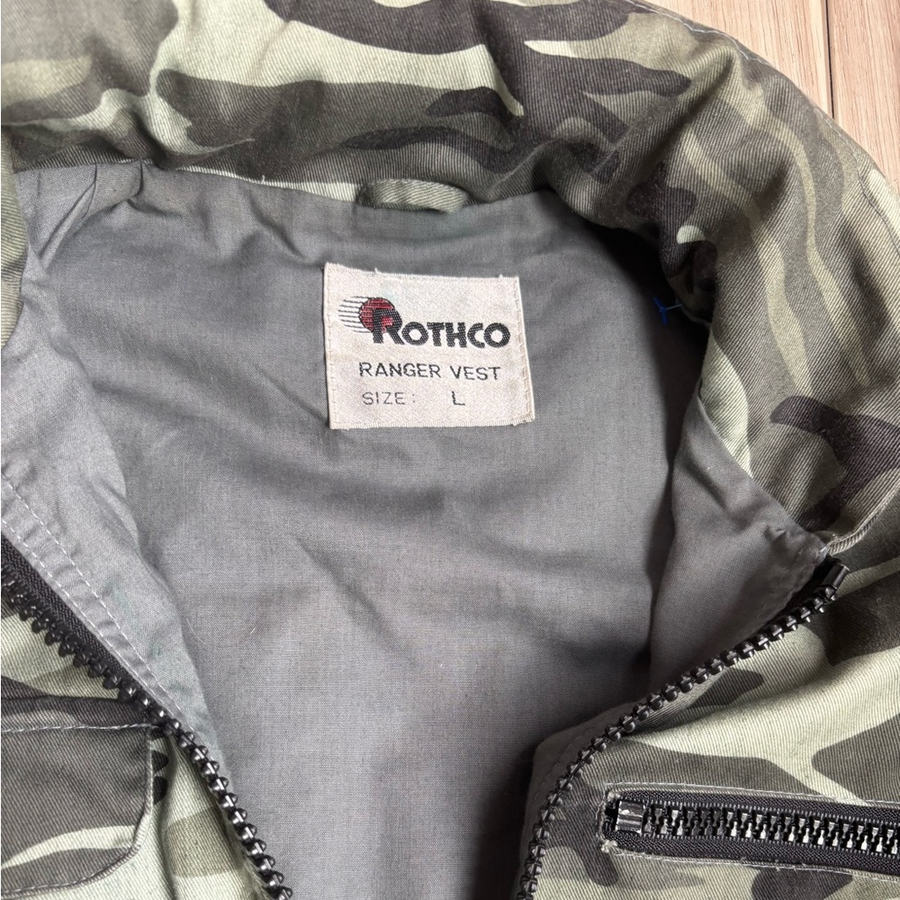 Vintage Rothco Green Camouflage Ranger Vest